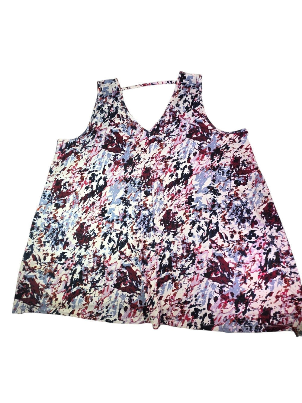 LIVI Lane Bryant Watercolor Strappy Back Tank 22/24